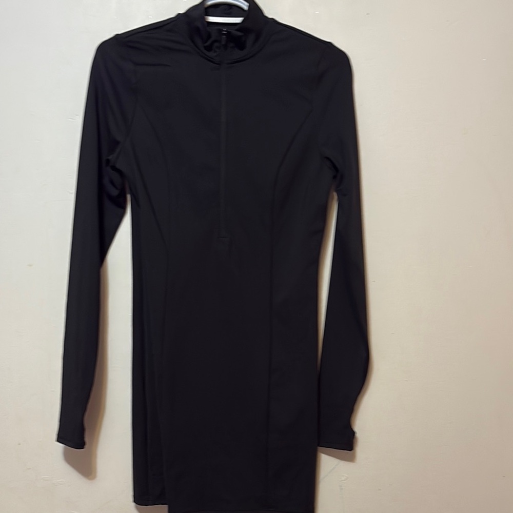Garage Black Long Sleeve Sheath Dress